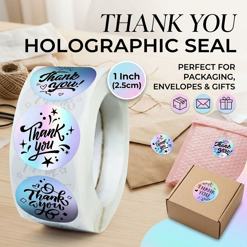 Wedding Envelopes - Laser-Dankeschön-Aufkleber, holografische Siegelaufkleber, selbstklebende Umschlagversiegelungen, Geschenkverpackung,