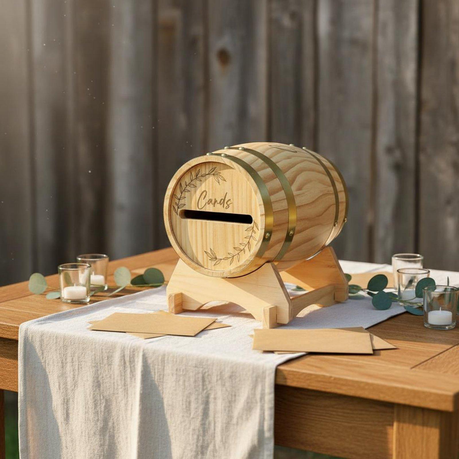 Große Holz-Kartenbox mit Schli – Wedding Card Box Bewertung und Preis