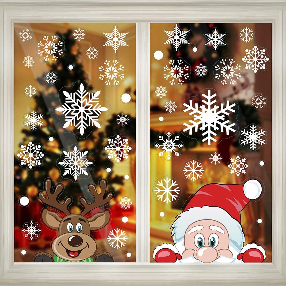 Weihnachts-Fenstersticker, Wei – Wedding Decor Supply Store Bewertung und Preis